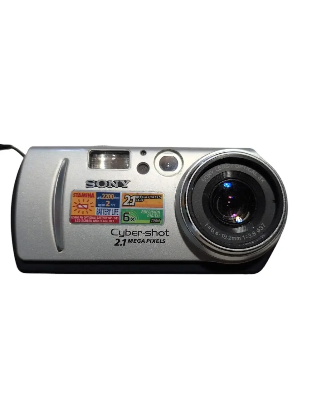 Sony cyber-shot DSC-P50 compact camera 2.1mp 3x optical 6x digital, silver